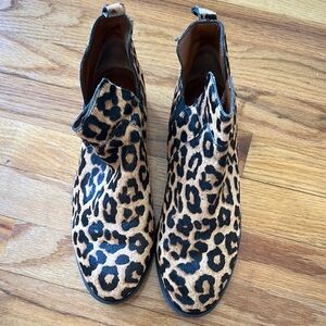 Leopard Print Ankle Boots